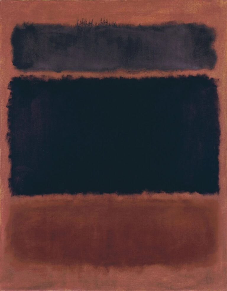 Artwork by Rothko - Black in deep red